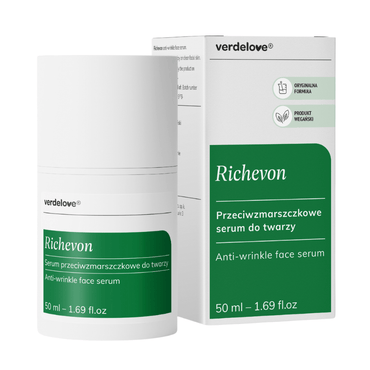 Richevon serum przeciwzmarszczkowe do twarzy - butelka z kartonikiem