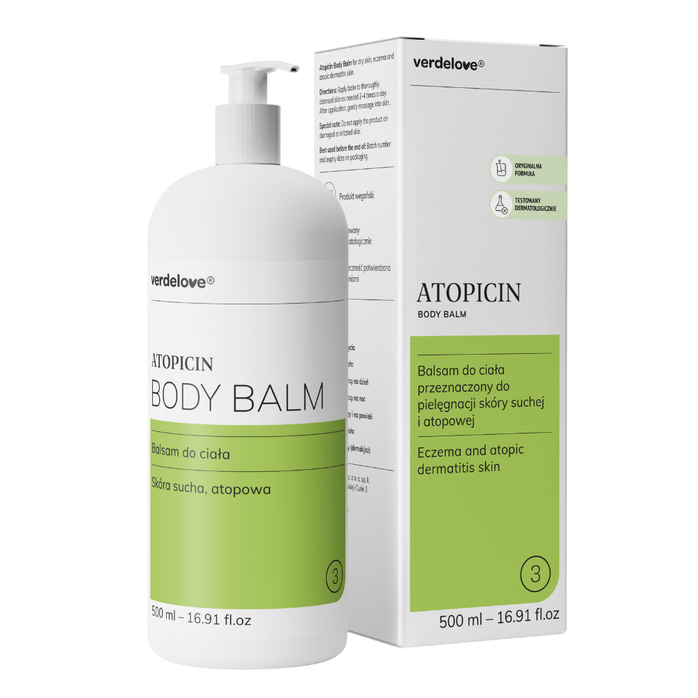 Atopicin balsam do ciała - butelka z kartonikiem