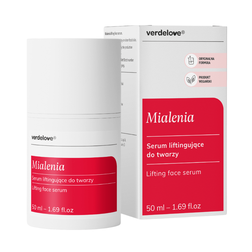 Mialenia serum liftingujące od twarzy - butelka z kartonikiem