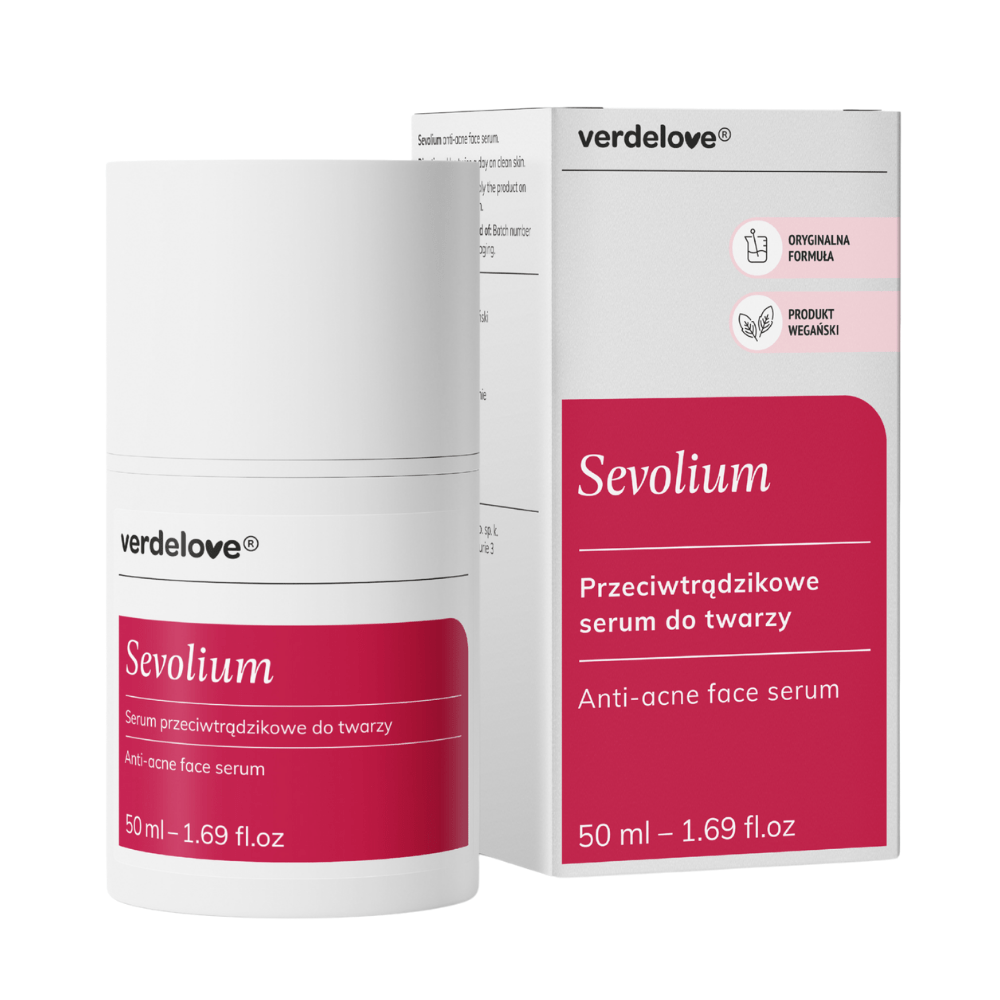Sevolium serum przeciwtrądzikowe do twarzy - butelka z kartonikiem